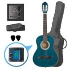 Cl34tbb 5060528531290 Artist Size Classical Guitar Pack Nylon String Blue