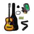 6002109 Crescent Acoustic Guitars 38 Starter Package Sunburst E-tuner Country Rock Bluegrass 892036002109