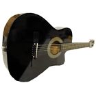 726084583887 Full Size Acoustic Cutaway Guitar Gig Bag Black