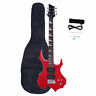 749652042821 Glarry Novice Flame Shaped Electric Guitar Kit With