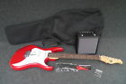 As-box-red Headliner Axl By Johnson Electric Strat Guitar Kit Full Size 10 Watt Amp Accessories Rd 840246034090