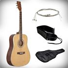 Best Choice Products Acoustic Guitar 41 Full Size Natural Includes Strap Case And More 813373016611