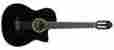 C5ceb Washburn Acoustic Electric Classical Nylon String Guitar Black Finish 801128033136