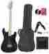 Dlxgtr235 Black Davison Guitars Full Size Electric Guitar And Practice Amp With Case Strap Cord Beginner 670541167717