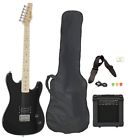 Eb2350bkpk Rockjam Guitar Electric Starter Kit Complete Beginner Amplifier Gigbag Instrument New