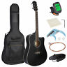 Ele-y01-2493-g2-1 Unbranded Full Size Beginner Acoustic Guitar With Case 718910481726