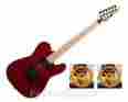 Exl110-10p Dean Nashvegas Flame Trans Red
