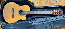 Fender Cg35sce Classical Acoustic Electric Guitar Cutaway Pickup Made In Korea
