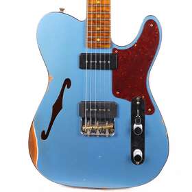 9232000498 Fender Custom Shop P-90 Telecaster Thinline Relic Faded Aged Lake Placid Blue