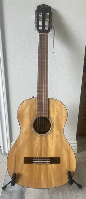 Fender Fa-15nat Fa-series Classical Guitar 6 String Standard Wood With Stand