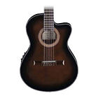 Ga35tcedvs Ibanez Thinline Acoustic Electric Classical Guitar In Dark Violin Burst