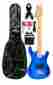 Ge36co-mbu De Rosa New 3 4 Scale 36 Kids Starter Electric Guitar Pack Blue W Amp