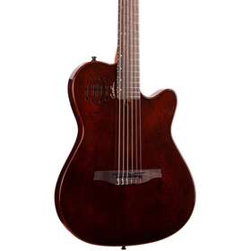 52417 Godin Multiac Mundial Nylon-string Acoustic-electric Guitar Kanyeon Burst With Bag