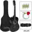 Gsb0049j4o0kn Best Products 38 Black Acoustic Guitar Starter Package Beginner Pick Pitch Pipe Bag 813373011678