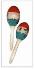 Lm-1 Maracas Wood Hand Painted Shakers Percussion Instrument For Music