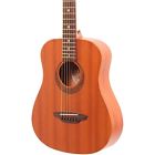 Luna Guitars S Muse Safari Series Mahogany 3 4 Dreadnought Travel Acoustic Natural 819998040901