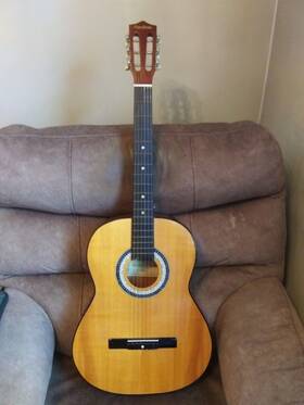 Sg125 Maxtone Very Nice Vintage Nylon String Acoustic Guitar