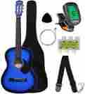 Mg38-bu Crescent 38 Acoustic Guitar Starter Package Blue Includes Crescenttm 892036002048