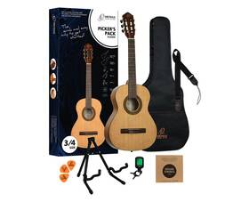 Ortega Guitars Rppc34 Pickers Pack Student Series 3/4 Classical Guitar B-stock