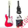 Pegkt15r Pyle Brand New Beginner Red Electric Guitar W Case Amp Tuner Strap Cable Picks 971478424578