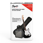 Pk-sq-strat-blk Fender Squier Stratocaster Guitar And Frontman Amp Pack Black