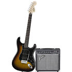 Pk-strat-hss-bsb Fender Squier Affinity Strat Hss Beginner Electric Guitar Pack Brown Sunburst W Amp 885978244256