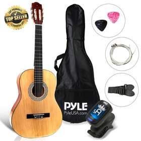 Pgacls82.9 Pyle 6-string Classic Guitar - 3/4 Size Scale With Digital Tuner