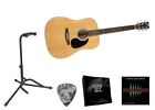 Ra100d Beg Bndl Nat Rogue Beginner Acoustic Dreadnought Guitar With Accessory