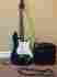 Ss11 Revolver Silvertone Used Cobalt Blue Electric Guitar W Strap Bag 10w Amp