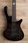 S8-4 Blk Wolf String Active Passive Jazz Bass Black Rosewood Fingerboard