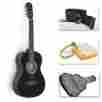 Sky676 Bc Acoustic Guitar Starter Beginner Set 38 Black Gig Bag Strap Pick New 83719 94772