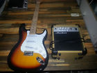 Ss10 Archer Electric Guitar Maple Neck Sunburst Finish Amplifier Included