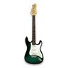 Jy-st-38r-greenburst St-38r-grs Harmonia Stratcaster Style Electric Guitar Bolt On Neck Greenburst Gloss