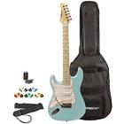 Steslhdblpkit2 Left Handed Electric Guitar In Daphne Blue Pearl 811501042624