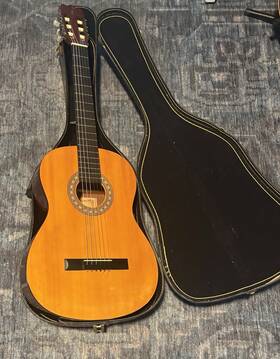 Vintage Dc-10 Dixon Classical Guitar Made In Korea Nylon String With Hard Case