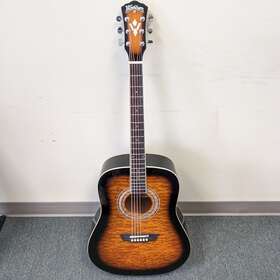 Washburn 694970005044 Premium Acoustic Guitar Pack Quilted Maple Top Vintage Retails 199.99