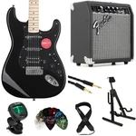 Squier Sonic Stratocaster Electric Guitar And Fender Amp Bundle - Black. Fixed Price $419.99.