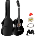 38" Acoustic Guitar Full Size Adult Black Includes Pick Accessoriies. Fixed Price $45.19.