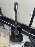 Zeny 38" New Beginners Acoustic Guitar Case,strap,tuner And Pick.black. Fixed Price $40.00.