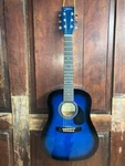 Johnson JG-610 1/2 Steel String Acoustic Student Folk Guitar Mini Dreadnought Bl. Fixed Price $99.99.
