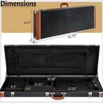 Ktaxon Portable Electric Case Hard Shell Square Wood For Gst Gtl Guitars. Fixed Price $57.74.