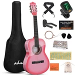 Adm Beginner Acoustic Classical Guitar 36 Nylon Strings Inch, Pink. Fixed Price $128.16.