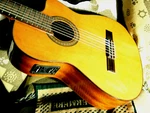Aria AC25CE Classical Electric Guitar Nice Solid Top Quality, From Spain + Case. Fixed Price $695.00.
