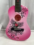 Guitar First Act FG3710 Pink Graphic Design Acoustic Beginner Instrument. Fixed Price $15.00.