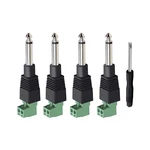 1/4 Inch Ts Mono Audio Jack Plug Solderless Guitar Pedal Patch Cable Diy. Fixed Price $12.60.