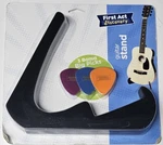 First Act Discovery Black Guitar Stand With 3 Bonus Picks Included. Fixed Price $26.99.