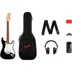 Squier Affinity Stratocaster Electric Guitar Pack With Fender Mustang Micro Blk. Fixed Price $649.99.