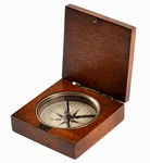 Lewis & Clark Compass In Antiqued Mahogany Case 3.25" Oregon Trail Expedition. Fixed Price $44.99.