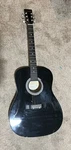 Black Acoustic Guitar - Galveston 6 String. Fixed Price $115.00.