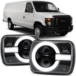Pair 5X7" 7X6" Led Headlights Drl Ford E-150 E-250 Econoline Van Club Wagon. Fixed Price $65.99.
